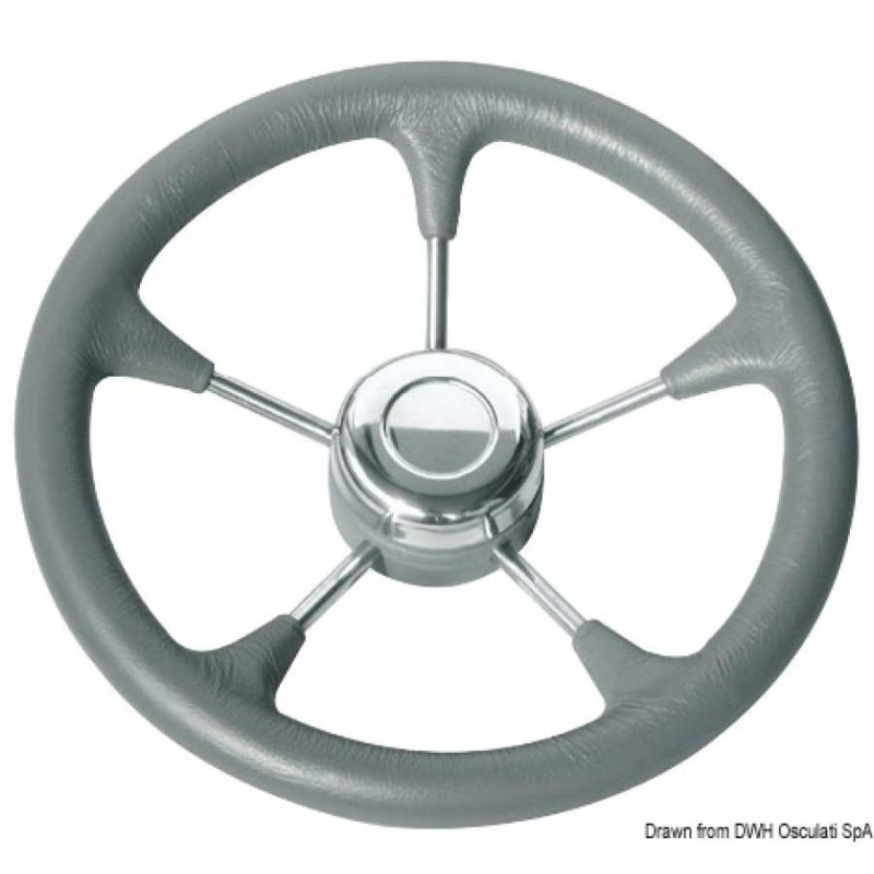 Volante in poliuretano morbido con razze in acciaio inox - foto 1