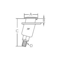 Boccola di fissaggio ad incasso sistema sunshade - foto 2