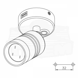 Faretto LED con presa USB Trem Aurora Light - foto 4