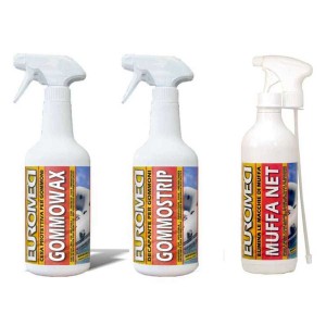 Euromeci Kit Euromeci cura del gommone (Gommowax, Gommostrip, Muffa Net)