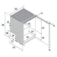 Vitrifrigo C115i CHR frigorifero da Incasso 115L - foto 3