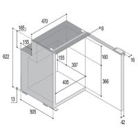 Vitrifrigo C90i CHR frigorifero da Incasso 90L - foto 3