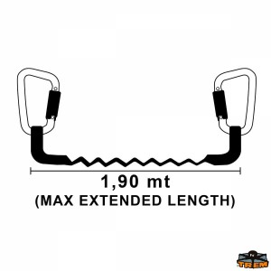 Cordone ombelicale SEGURA per cinture di sicurezza statico con 2 moschettoni - foto 2