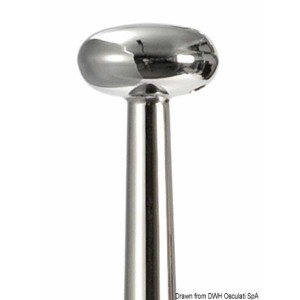 Asta portabandiera in acciaio inox AISI 316 lucidata a specchio. Ogiva terminale. - foto 2