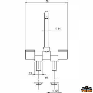 Rubinetto acqua fredda/calda canna alta - foto 2