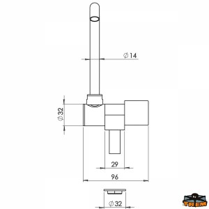 Rubinetto acqua fredda canna alta - foto 2
