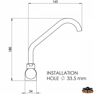 Rubinetto acqua fredda canna alta - foto 3