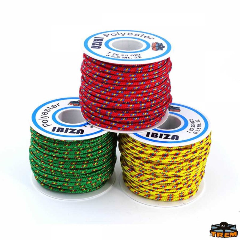 Bobinette treccina poliestere alta tenacità con filo segnale IBIZA - foto 1