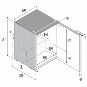 Frigo freezer VitriFrigo C39i, unità refrigerante interna - foto 3