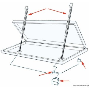 Attuatore elettrico lineare per portelloni Tipo AV per carichi pesanti - foto 2