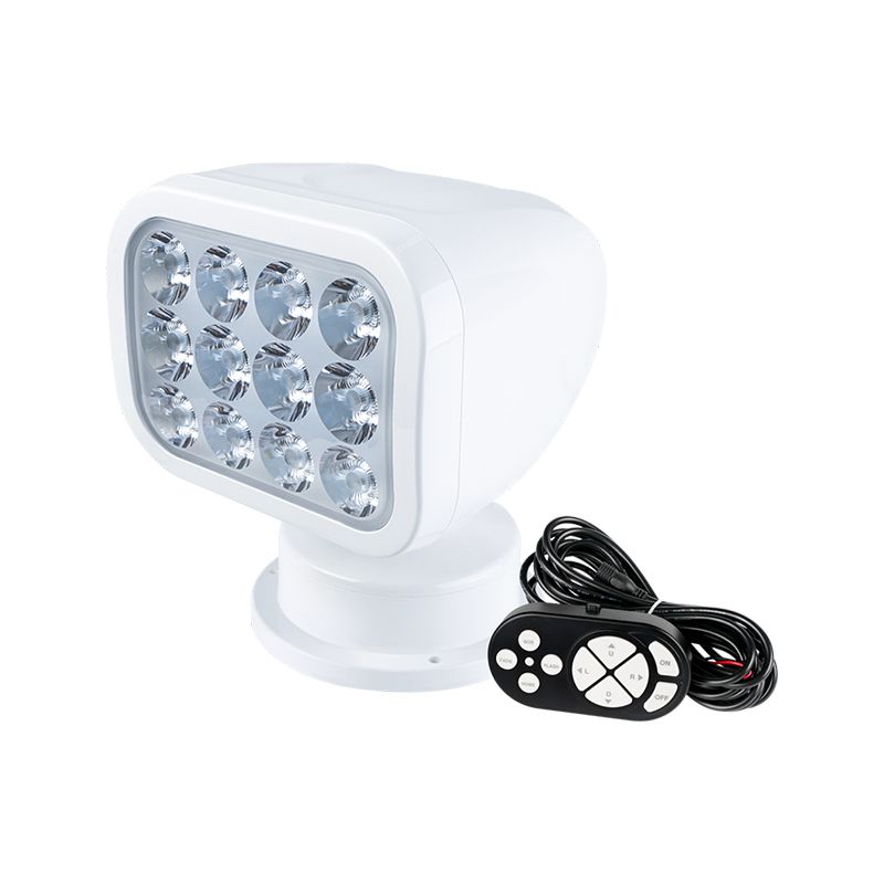 Faro LED orientabile SeaFlo con telecomando cablato – Searchlight nautico 360° IP65 - foto 1