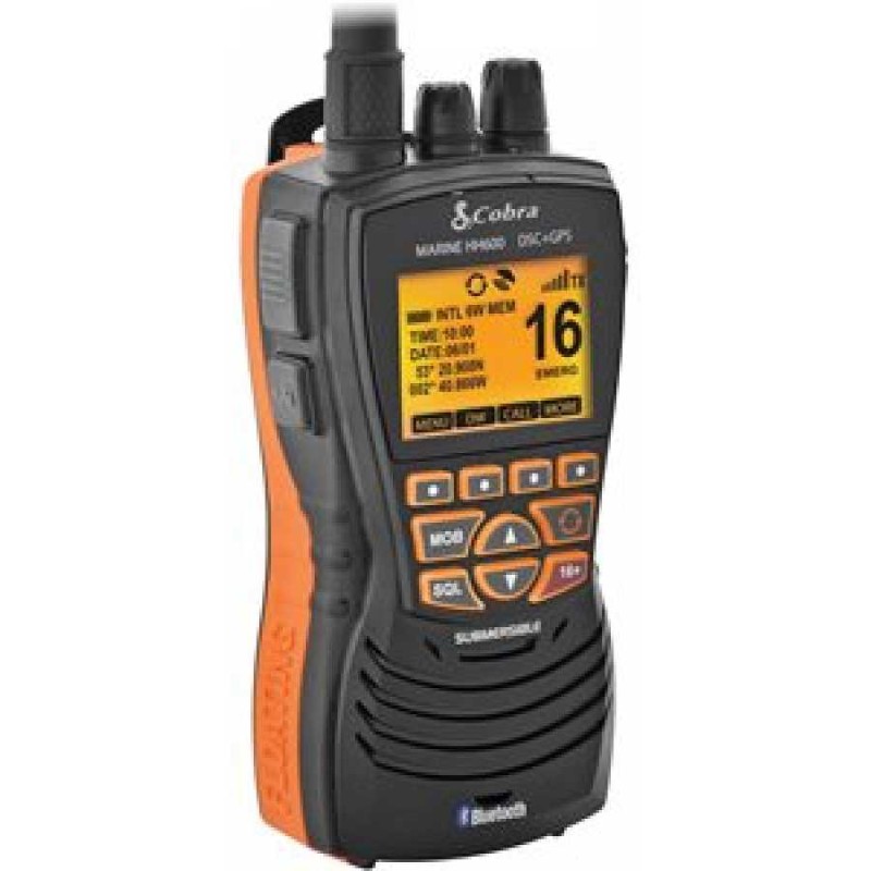 VHF portatile Cobra Marine MR HH600 FLT GPS BT E con DSC e GPS - foto 1