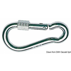 Osculati Moschettone in acciaio inox con ghiera di fermo a vite