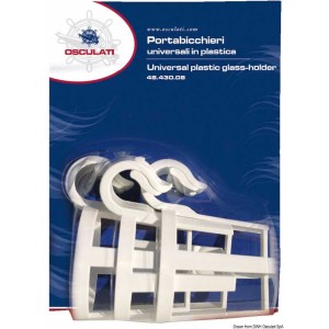 Portabicchieri universali in plastica da installare a scatto su pulpiti o battagliole. - foto 4