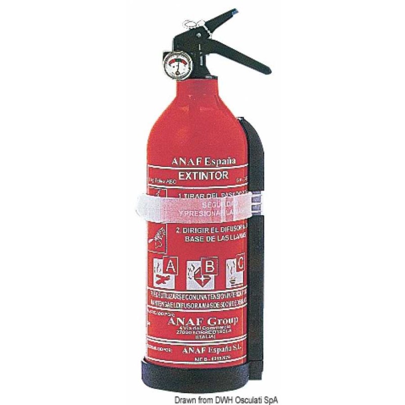 Estintore a polvere omologato MED con manometro - foto 1
