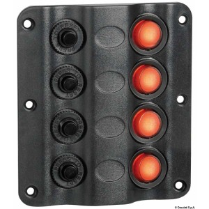 Osculati Pannello elettrico Wave Design con interruttori a bascula con LED