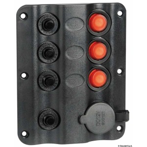 Pannello elettrico Wave Design con interruttori a bascula con LED - foto 4